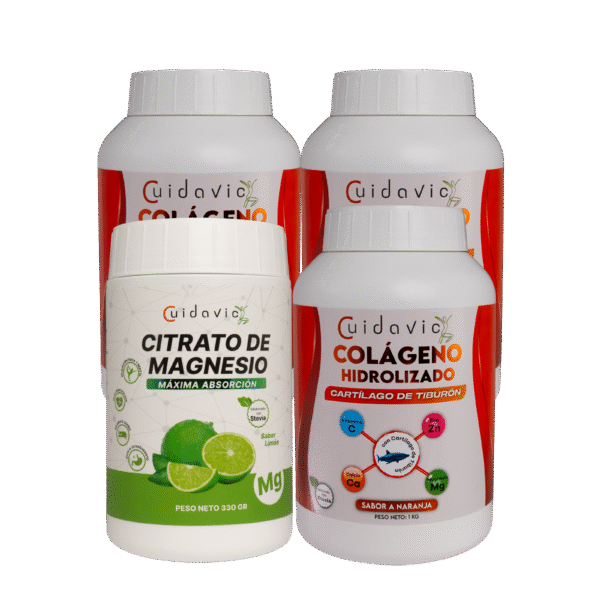 3 colágenos cartílago de tiburón 1 kg + 1 citrato magnesio limón 330 gramos