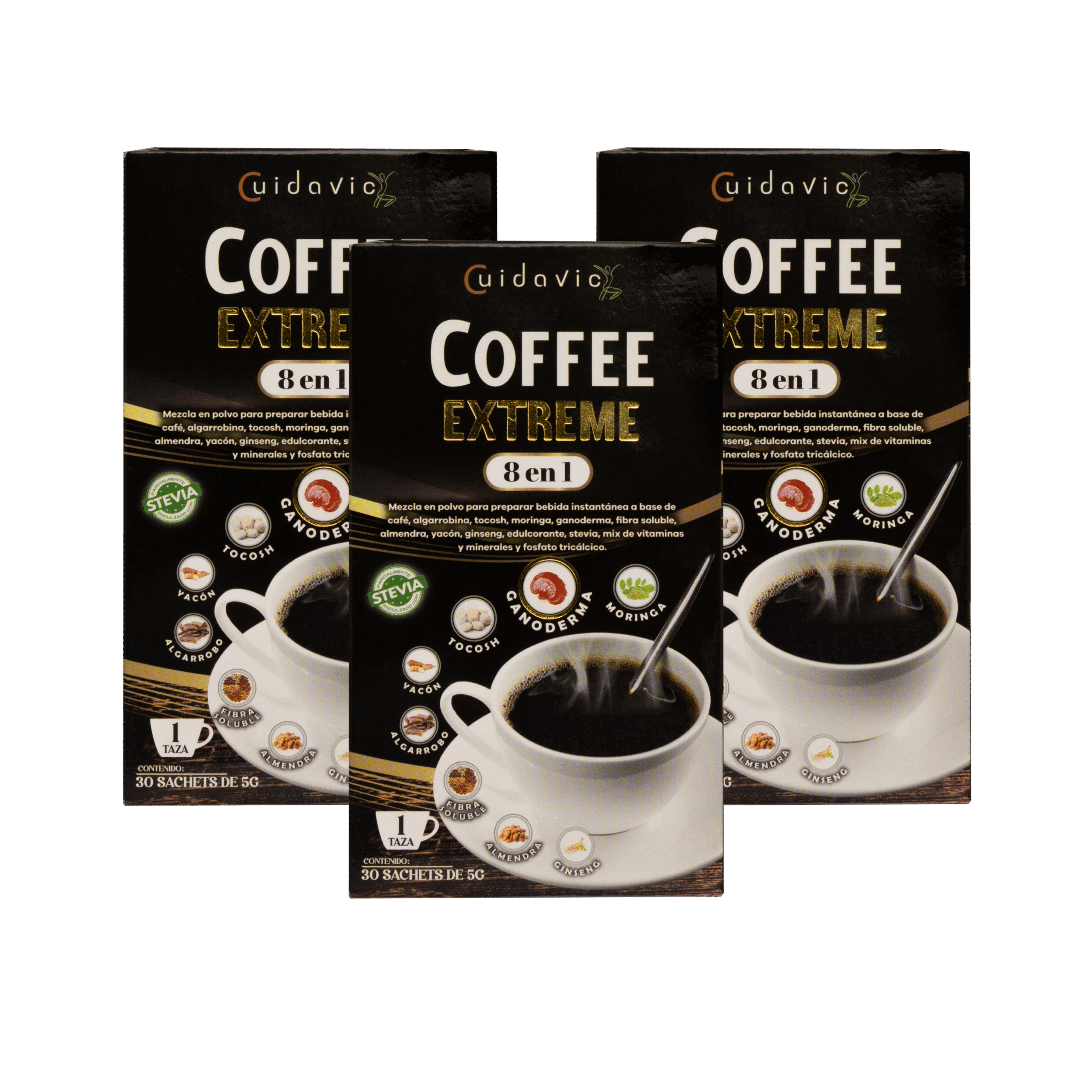 3 cafés negros